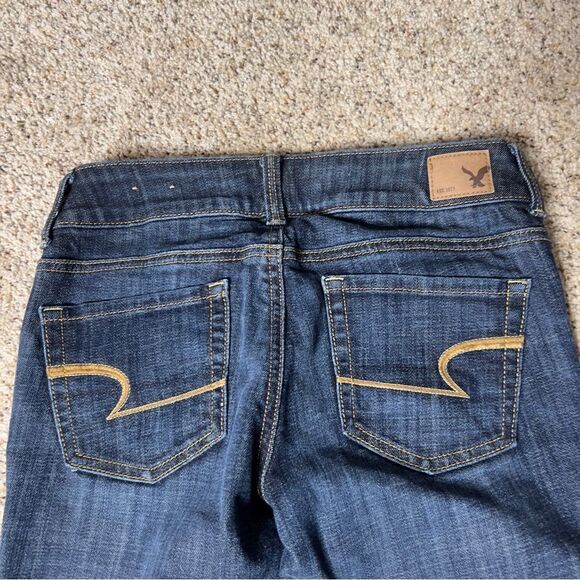 American Eagle Women’s Dark Wash Skinny Crop Jeans Size 0 - Picture 5 of 7